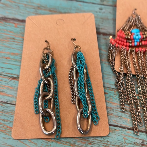 SoldSet of three dangle earrings - Picture 2 of 4